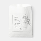 Poppy bloemen elegante bruiloft bedankzakje (Voorkant)