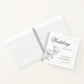 Poppy bloemen elegante bruiloft gastenboek notitieboek (Binnen)