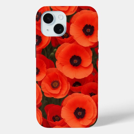 Poppy bloemen gestileerd ontwerp Case-Mate iPhone case (Achterkant)
