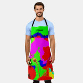 Poppy Bloemen Kleurrijke Artsy Bloemen Aangepaste  Schort (Gedragen)