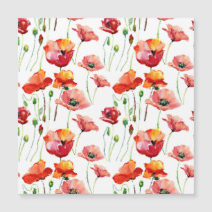 Poppy Blossom: eenvoudige naadloze achtergrond.