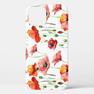 Poppy Blossom: eenvoudige naadloze achtergrond. Case-Mate iPhone Case