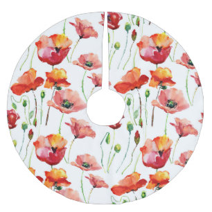 Poppy Blossom: eenvoudige naadloze achtergrond. Kerstboom Rok