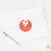 Poppy Blossom ronde adreslabel Ronde Sticker (Envelop)