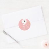 Poppy Blossom ronde adreslabel Sticker (Envelop)