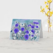 'Poppy Blue'-Kaart Kaart (Gele Bloem)