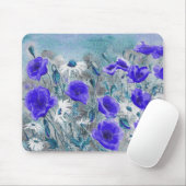 "Poppy Blue" Mousepad Muismat (Met muis)