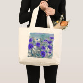 "Poppy Blue"-tas Grote Tote Bag (Voorkant (product))