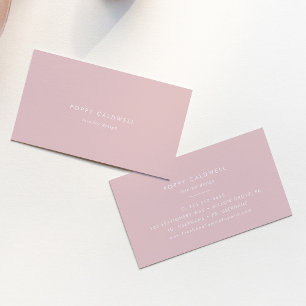 POPPY Blush Roze Moderne Esthetician Schoonheidssa Visitekaartje