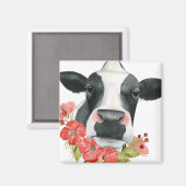 Poppy Boerderij - Koe met bloemen Magneet (Voorkant / Achterkant)