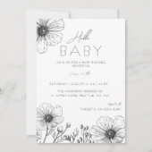 Poppy Bohemian Baby shower Invitation Kaart (Voorkant)