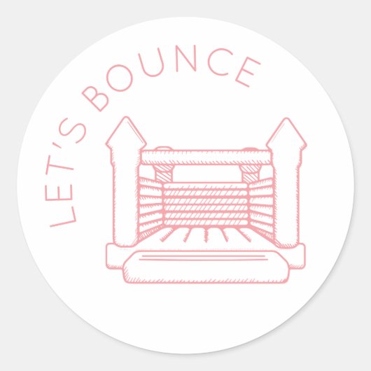 Poppy Bounce House "Let's Bounce" Sticker (Voorkant)