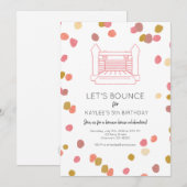 Poppy Bounce House Party nodigt uit Kaart (Voorkant / Achterkant)