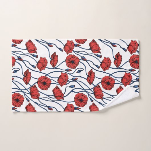 Poppy Bouquet Bad Handdoek (Handdoek)