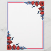 Poppy Bouquet Letterhead (Voorkant)