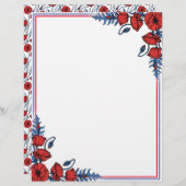 Poppy Bouquet Letterhead (Voorkant / Achterkant)