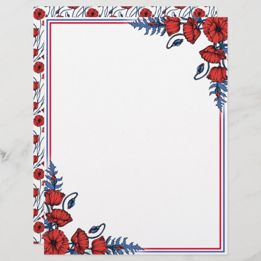 Poppy Bouquet Letterhead (Voorkant / Achterkant)
