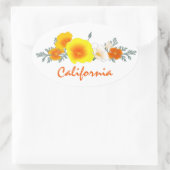Poppy Bouquet met California Text Sticker (Tas)