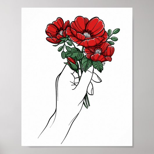Poppy Bouquet Poster (Voorkant)