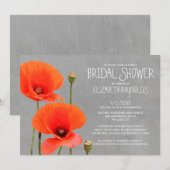Poppy Bridal Shower Invitations Kaart (Voorkant / Achterkant)