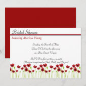 Poppy Bridal Shower-uitnodiging Kaart (Voorkant / Achterkant)