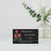Poppy bruiloft Planner Florist Visitekaartje (Staand voorkant)