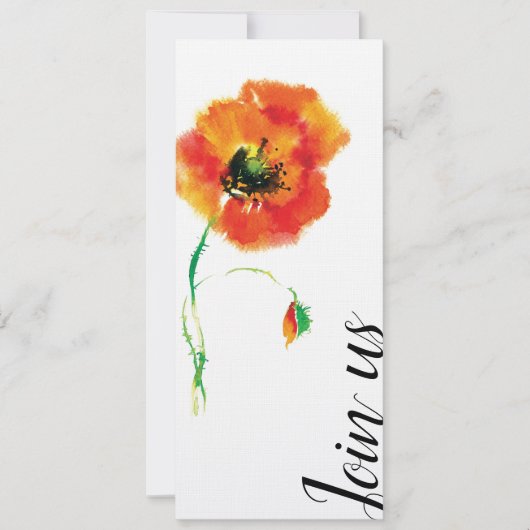 Poppy bruiloft uitnodiging (Voorkant)