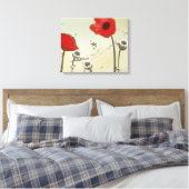 Poppy Canvas Art Print (Insitu (Slaapkamer))