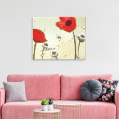 Poppy Canvas Art Print (Insitu (Woonkamer))