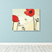 Poppy Canvas Art Print (Insitu (Houten vloer))