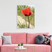 Poppy Canvas Wall afdrukken (Insitu (Woonkamer))
