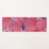 Poppy Chic Waterverf on Burgundy Yogamat (Voorkant (horizontaal))