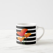 Poppy Chic Zwarte Strepen Monogram Espresso Kop (Rechts)