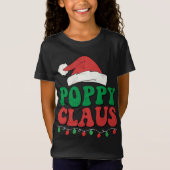 Poppy Claus Kerstmis Lichten Familie Matching T-shirt (Voorkant)