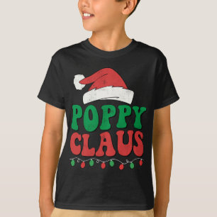 Poppy Claus Kerstmis Lichten Familie Matching T-shirt