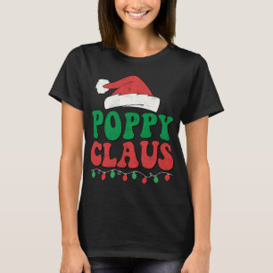 Poppy Claus Kerstmis Lichten Familie Matching T-shirt