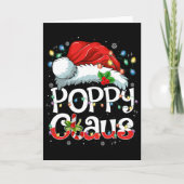 Poppy Claus Xmas Santa Matching Family Christmas P Kaart (Voorkant)