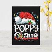 Poppy Claus Xmas Santa Matching Family Christmas P Kaart (Gele Bloem)