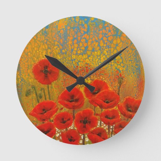 Poppy Clock Ronde Klok (Voorkant)