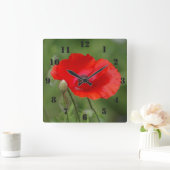 Poppy Clock Vierkante Klok (Huis)