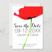 POPPY Collectie 01 Sparen de datum Magnetische Kaa Magnetische Uitnodiging (Voorkant)