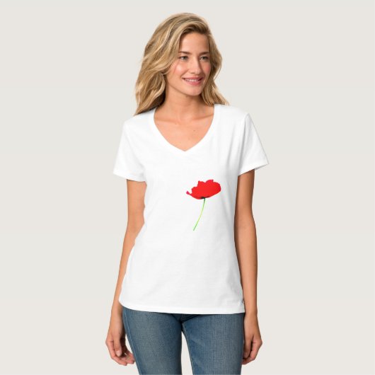 POPPY Collectie 01 Vrouwen Wit shirt (Voorkant volledig)