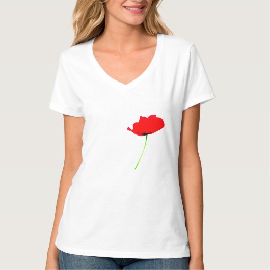 POPPY Collectie 01 Vrouwen Wit shirt (Voorkant)