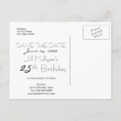 POPPY Collectie 25e Verjaardag Save the Date Aankondigingskaart (Achterkant)