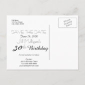 POPPY Collectie 30e verjaardag Bewaar de datum Aankondigingskaart (Achterkant)