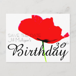 POPPY Collectie 30e verjaardag Bewaar de datum Aankondigingskaart