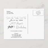 POPPY Collectie 90th Birthday Save the Date Aankondigingskaart (Achterkant)