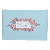 Poppy Collectie met spun Sugar Blue Background I Kussensloop (Achterkant-Links)