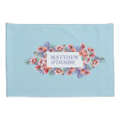 Poppy Collectie met spun Sugar Blue Background I Kussensloop (Achterkant-Rechts)