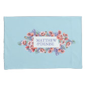 Poppy Collectie met spun Sugar Blue Background I Kussensloop (Voorkant-Rechts)